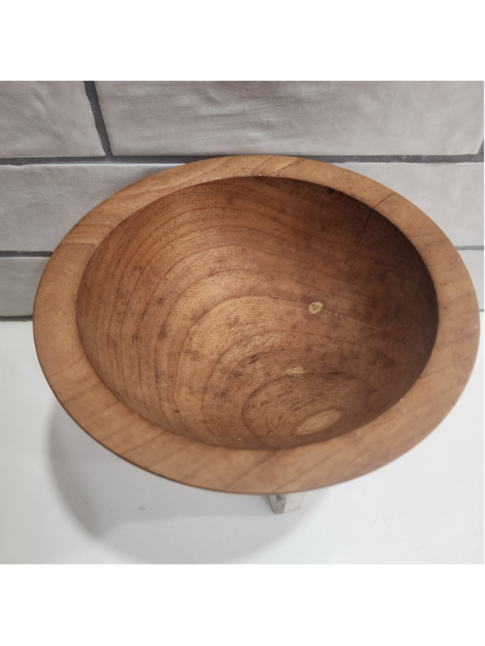 Wood Bowl Simon Pearce Signed Hand Turned Cherry Wood Bowl 1987 Studio Artisan 7